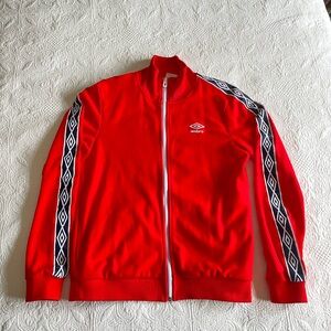Umbro Red Athletic Jacket with Logo Print